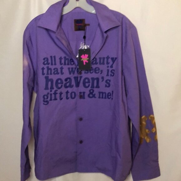 HEAVEN BY MARC JACOBS Men’s purple button down shirt. Size L. - Picture 1 of 15